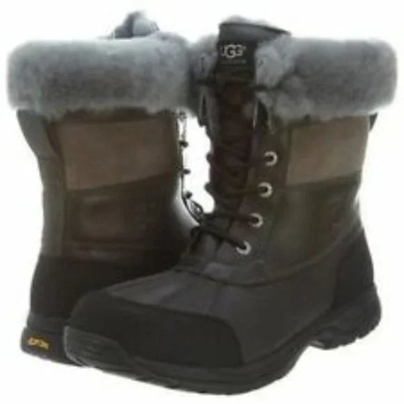 UGG Mens Butte Waterproof Mid Snow boots Fully lined shearling 10.5 43.5 5521-MT